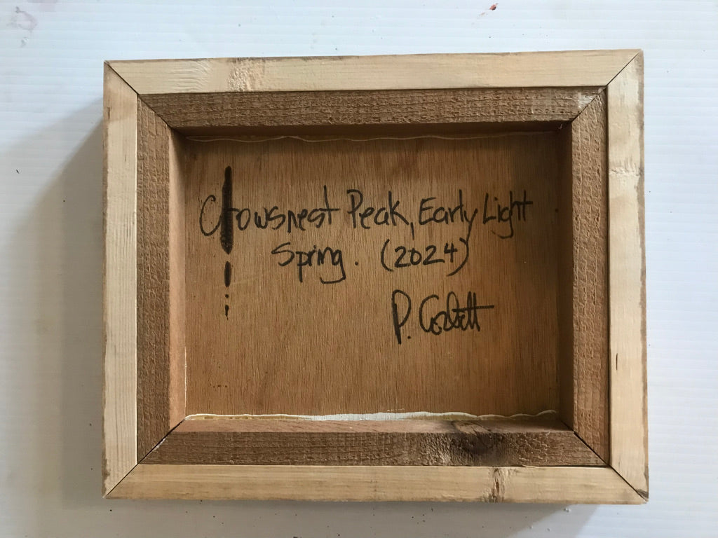 "Crowsnest Peak, Early Light, Spring" (2024)