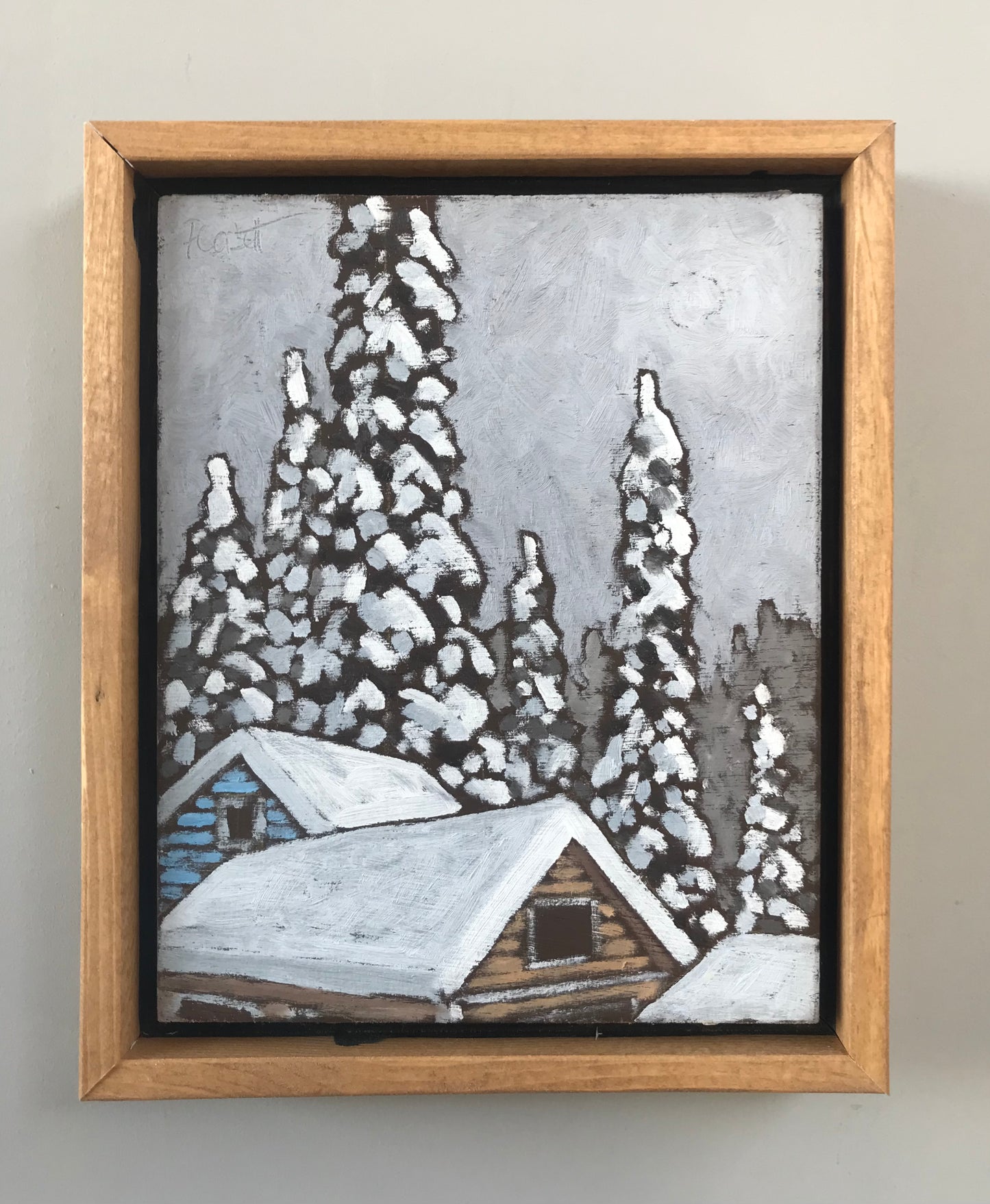 "Roof Tops and Trees, Winter in Wells" (2024)